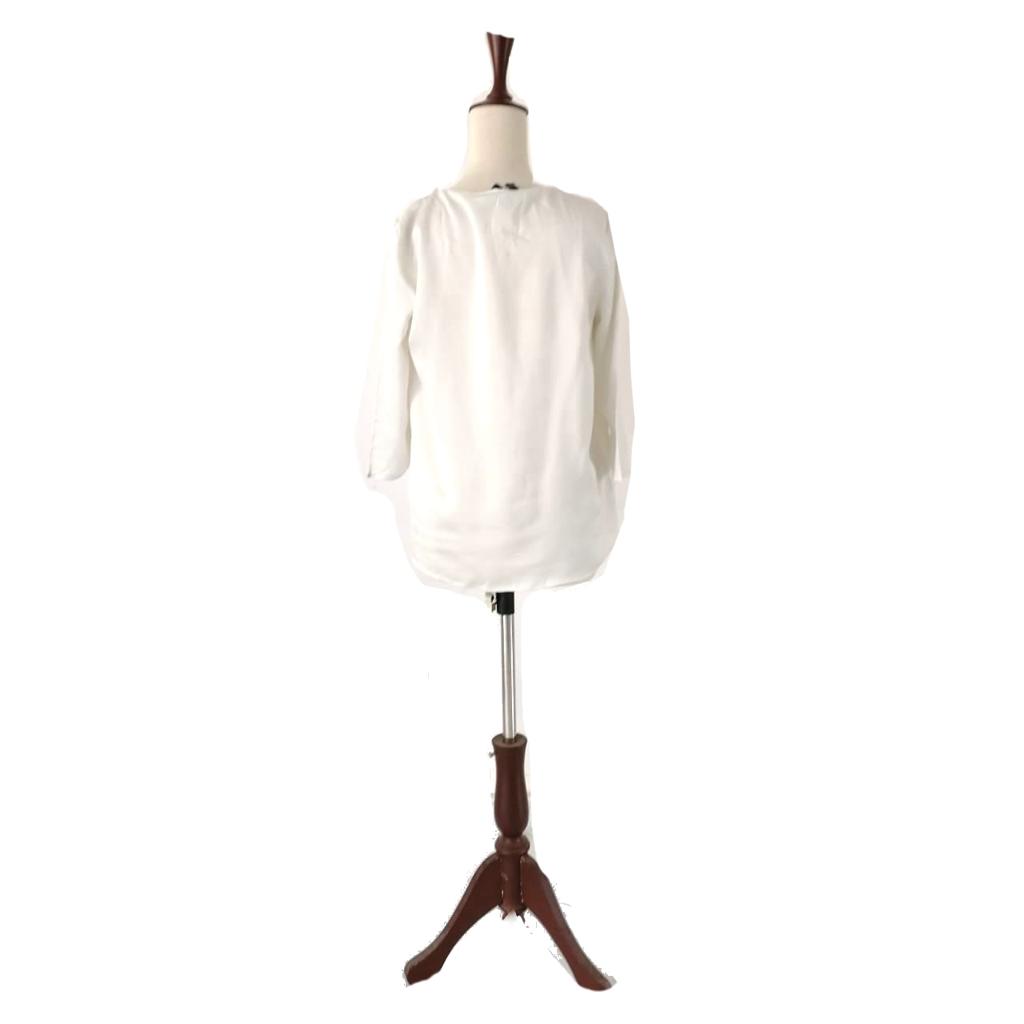 Mango White Satin Blouse | Gently Used |