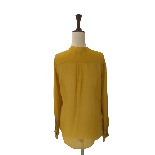 BCBGMAXAZRIA Yellow Sheer Shirt | Pre Loved |