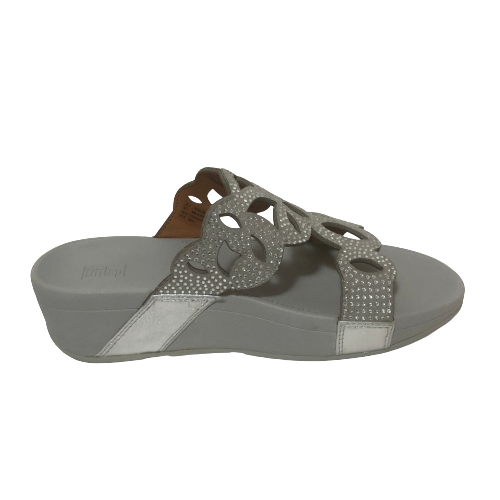 FitFlop Silver Elora Crystal Slides | Brand New | | Secret Stash