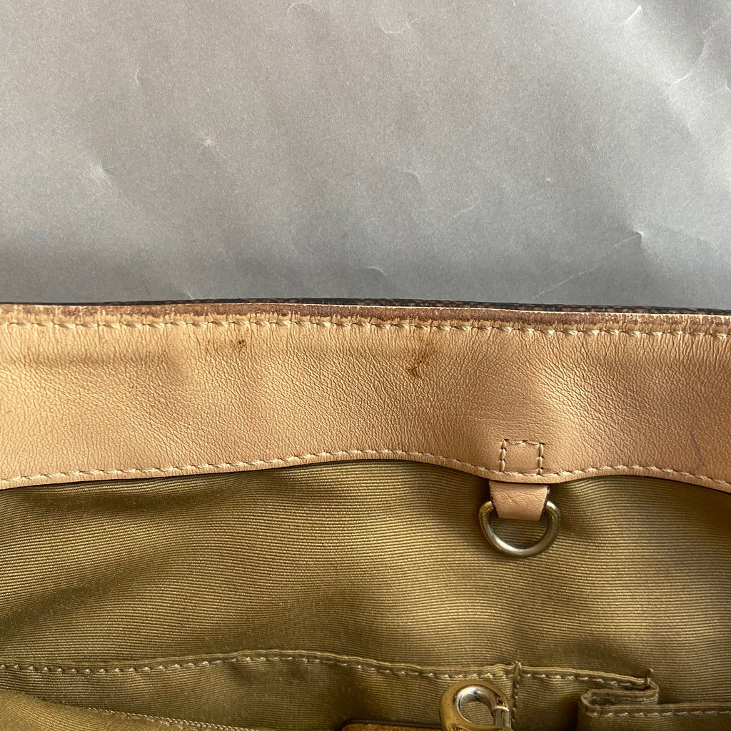Coach Brown Monogram Leather 'Peyton' Tote Bag | Pre Loved |
