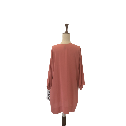 Jade By Ayesha Ahmed Pink Silk Embroidered Tunic | Brand New |