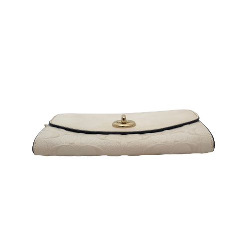 Coach White Monogram Canvas and Leather Crossbody | Pre Loved |