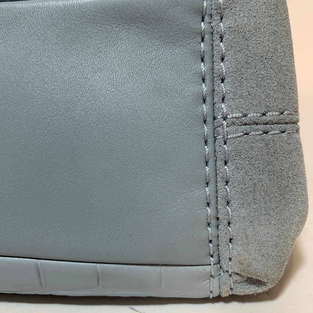 Coach Light Blue Leather & Suede Shoulder Bag | Brand New |