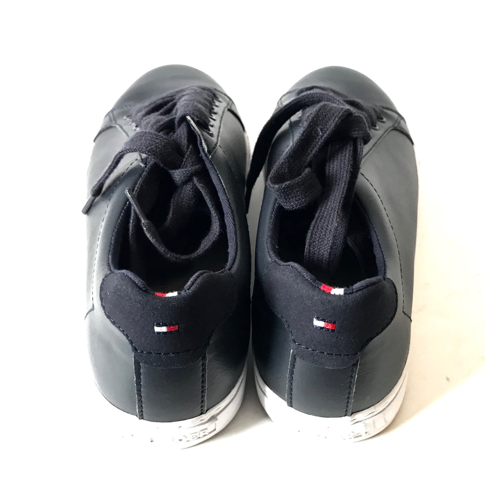 Tommy Hilfiger Black & White Leather Sneakers | Gently Used |