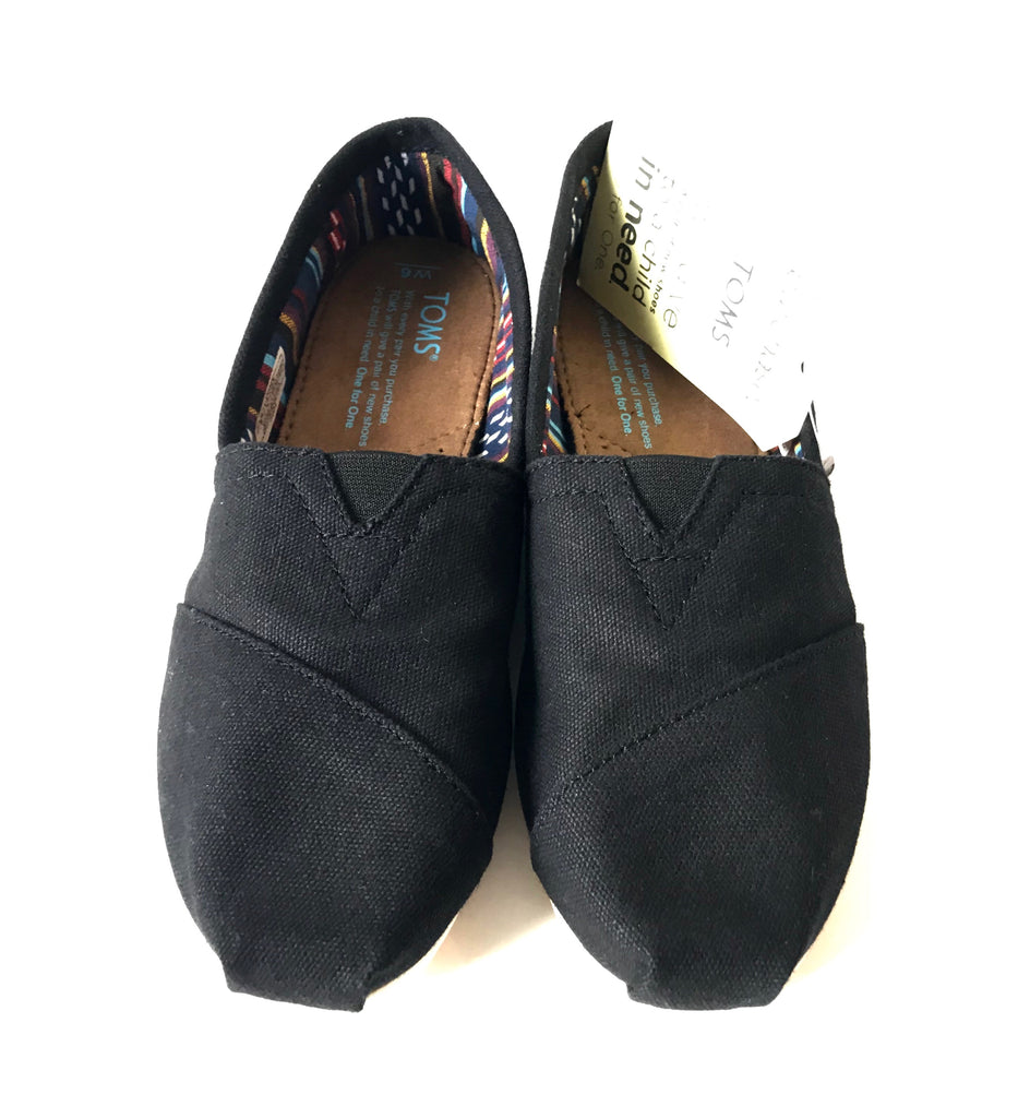 TOMS Black Canvas Women's Shoes | Brand New |