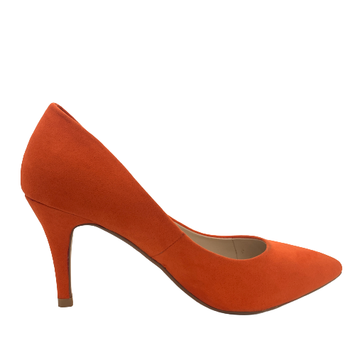 Red Herring Orange Suede Pointed Pumps | Gently Used |
