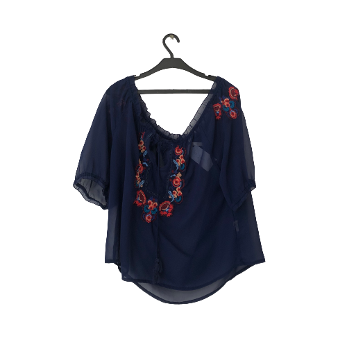 Romeo And Juliet sheer Blue blouse