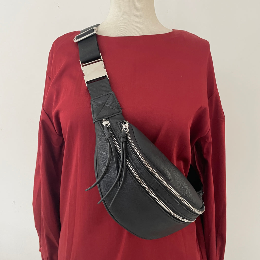 Mango Black Belt Bag | Gently Used |