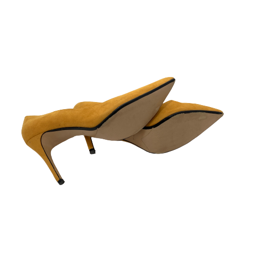 Mango Mustard Suede Pointed Pumps | Pre Loved |