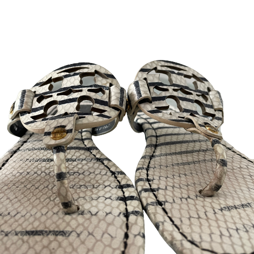 Tory Burch Snakeskin Print Miller Sandals Pre Loved Secret Stash