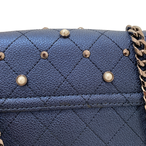 Charles & Keith Blue Metallic Studded Bag | Gently Used |