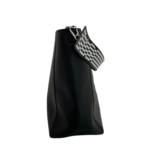 Karl Lagerfeld Black, Red & White Stripe Hobo Bag | Gently Used |
