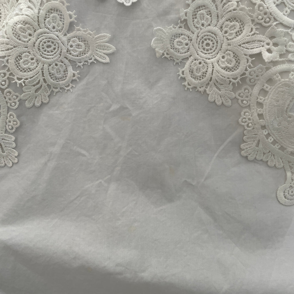 ZARA White Lace High-Neck Blouse | Pre Loved |