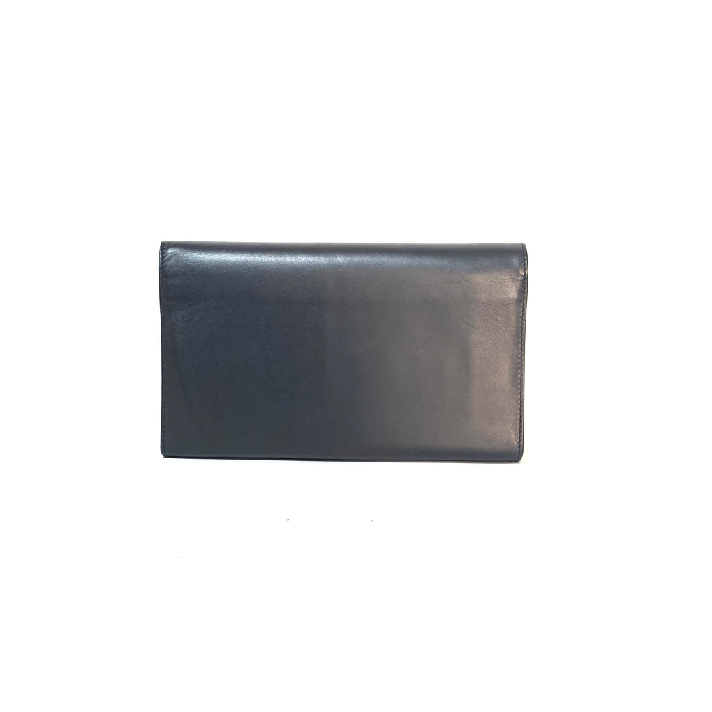 Salvatore Ferragamo Black Leather Envelope Wallet | Pre Loved |