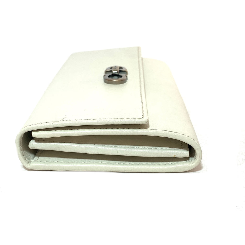 Salvatore Ferragamo White Leather Envelope Wallet | Brand New |