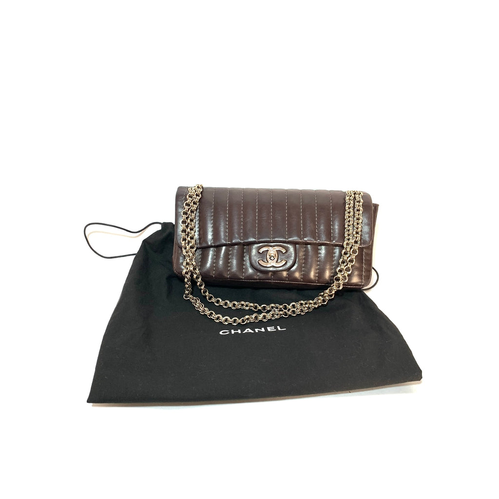 Chanel 'Mademoiselle Ligne' Brown Lambskin Shoulder Bag | Pre Loved |