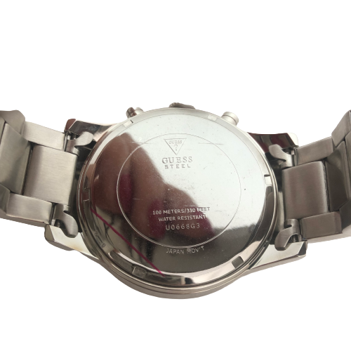 Guess Silver Stainless Steel Men's Watch | Brand New |