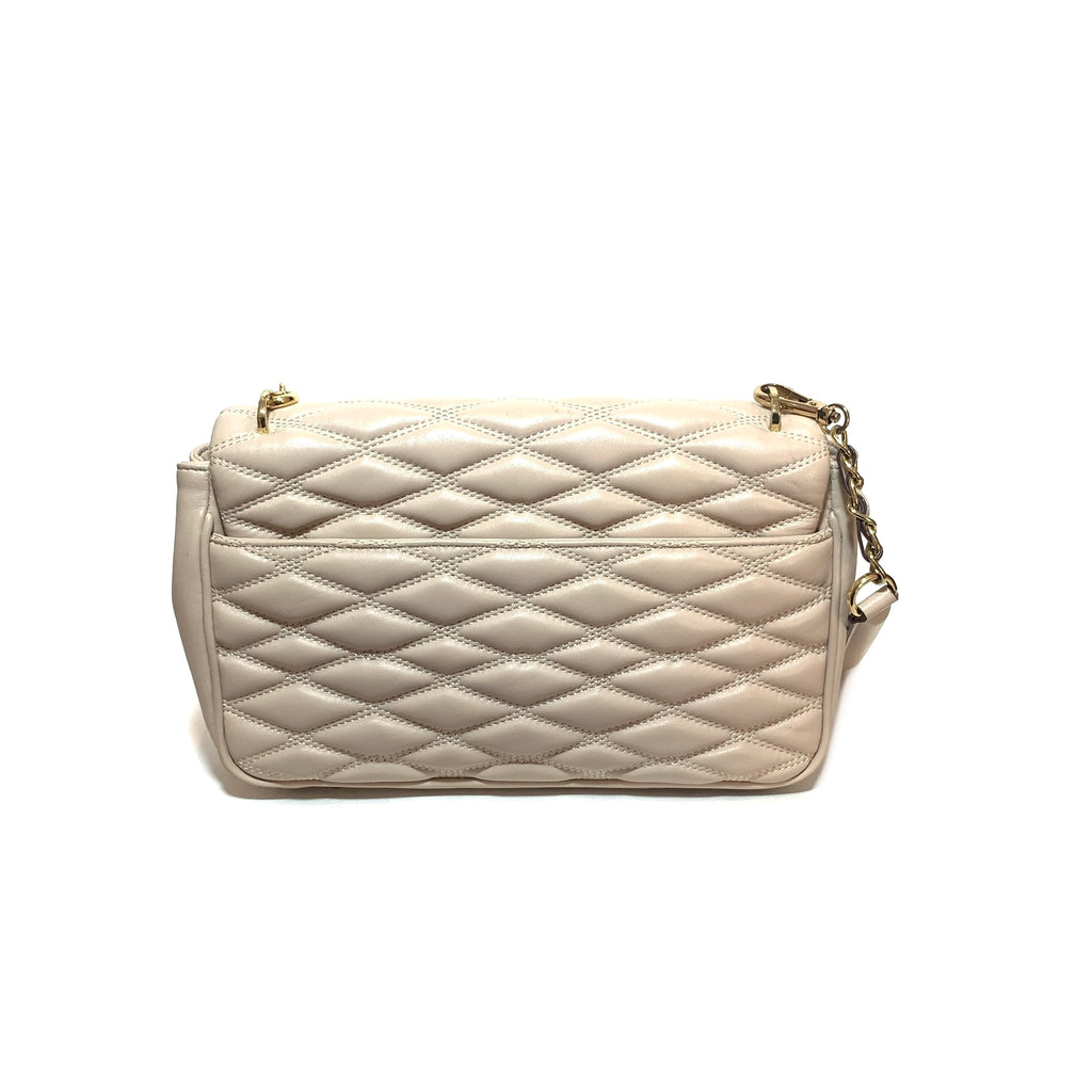 DKNY Beige Quilted Cross Body Bag | Gently Used |