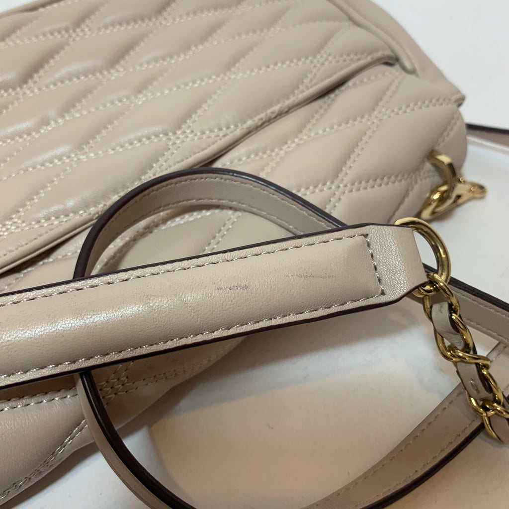 DKNY Beige Quilted Cross Body Bag | Gently Used |