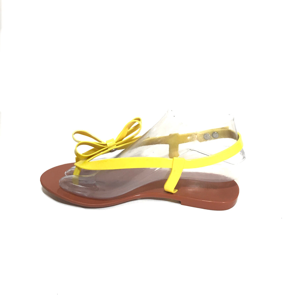 Melissa Yellow Bow 'Harmonia' Sandals