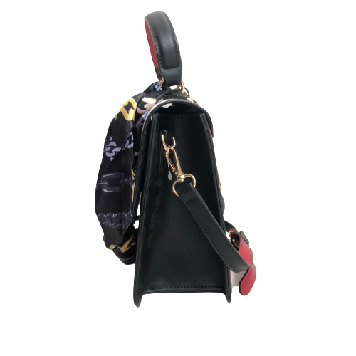 ALDO Black & Red Chain 'ANNIEBROOK' Satchel | Brand New |