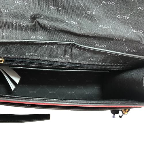 ALDO Black & Red Chain 'ANNIEBROOK' Satchel | Brand New |