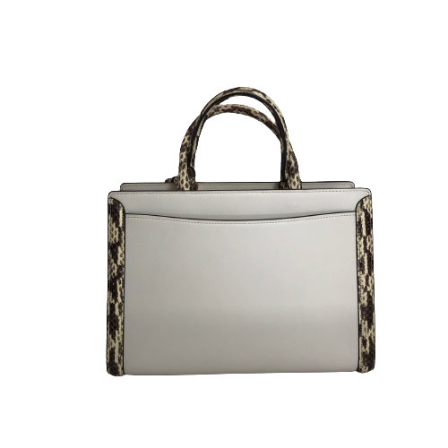 Coach Cream & Snakeskin Leather 'Zoe' Carryall Bag | Like New |