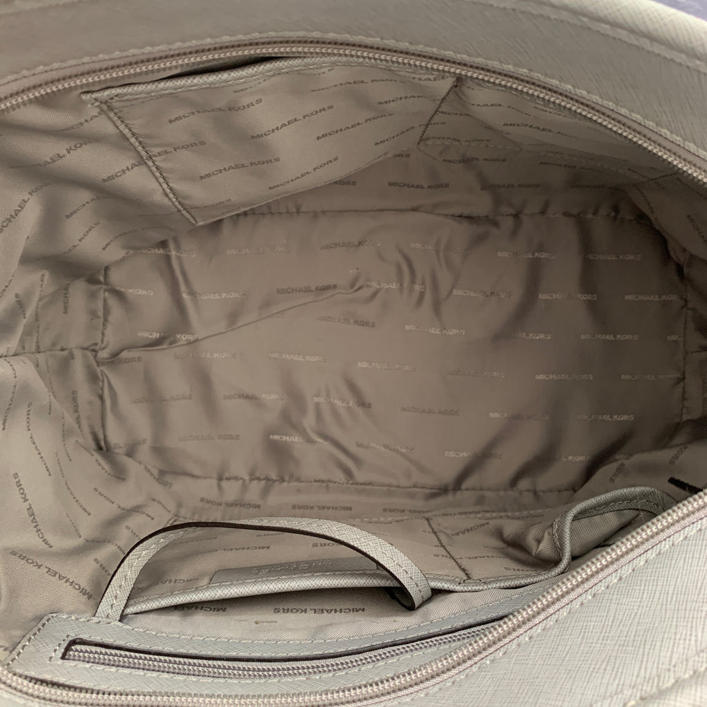 Michael Kors Grey Saffiano Leather ‘Jetset’ Tote | Brand New |