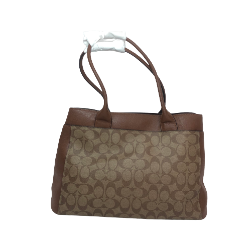 Coach Tan and Monogram 'Casey' Tote | Like New |