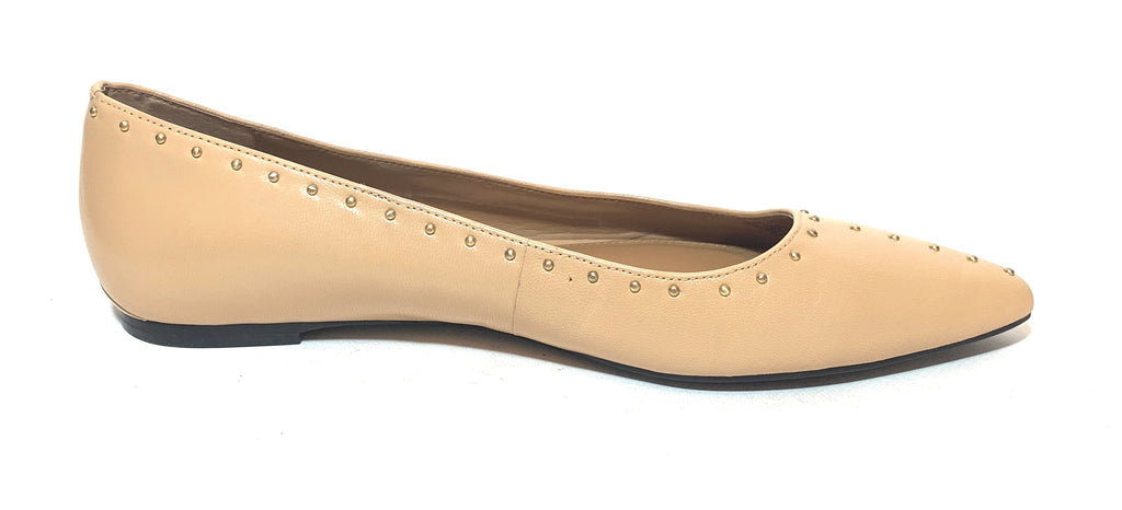 Calvin Klein Beige Leather Pointed Flats | Gently Used |