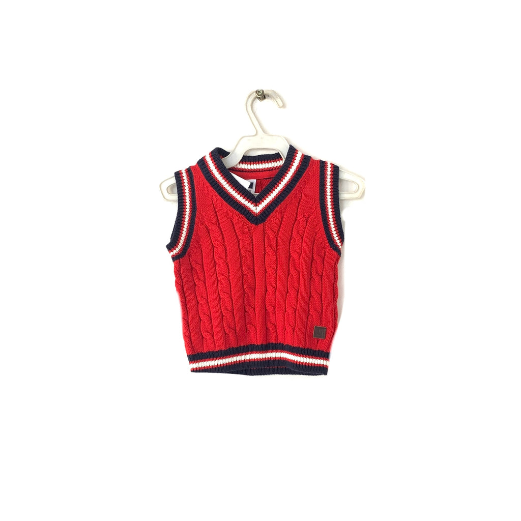 Janie & Jack Red Sleeveless Sweater | Brand New |