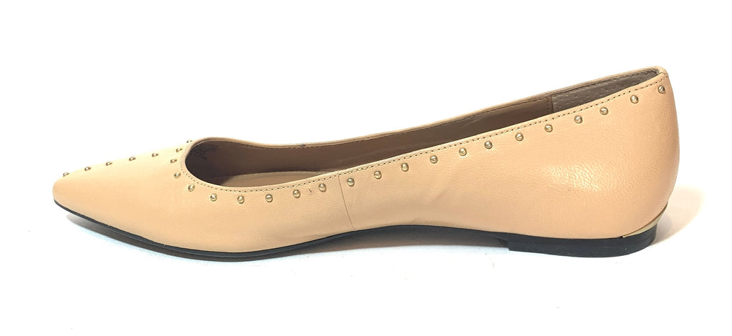 Calvin Klein Beige Leather Pointed Flats | Gently Used |
