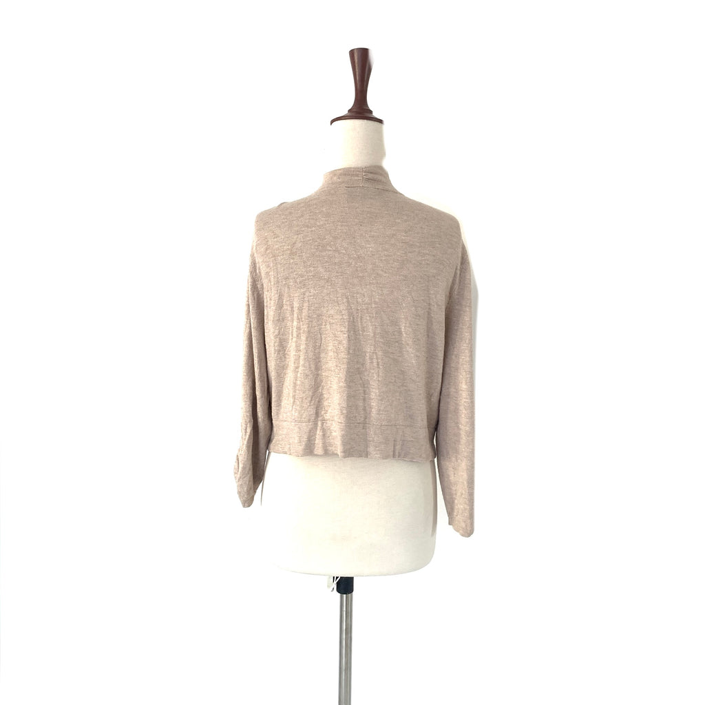 Wallis Beige Knit Front-Open Sweater | Like New |