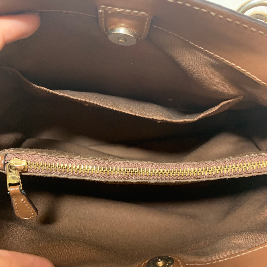 Coach Tan Leather & Canvas Signature Monogram Satchel | Gently Used |