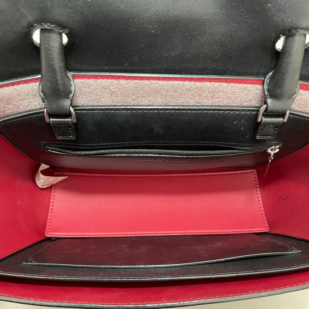 Charles & Keith Black Top Handle Satchel | Pre Loved |
