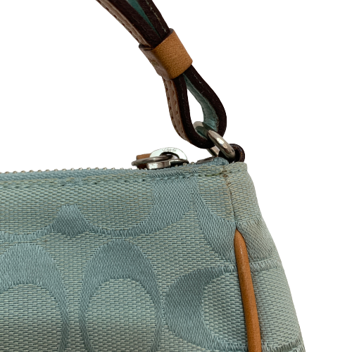 Coach Blue and Brown Monogram Mini Bag | Pre Loved |