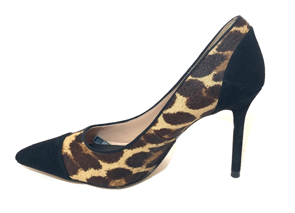 ZARA Black Suede & Cheetah Print Pumps | Brand New |