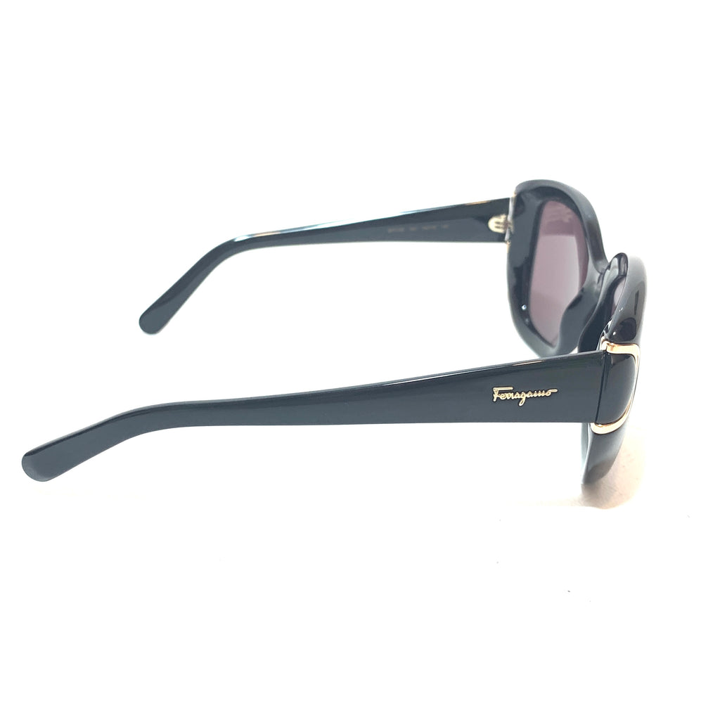 Salvatore Ferragamo Black SF819S Cat-Eye Sunglasses | Gently Used |