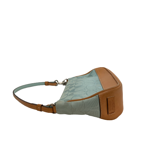 Coach Blue and Brown Monogram Mini Bag | Pre Loved |