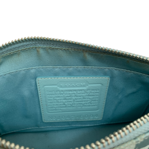 Coach Blue and Brown Monogram Mini Bag | Pre Loved |