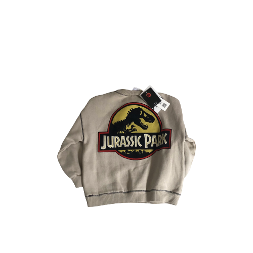 ZARA Beige Jurassic Park Sweatshirt (4-5 years) | Brand New |