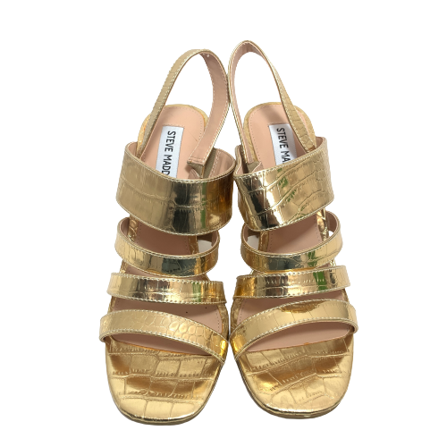 Steve Madden Gold Strappy Heels | Gently Used |