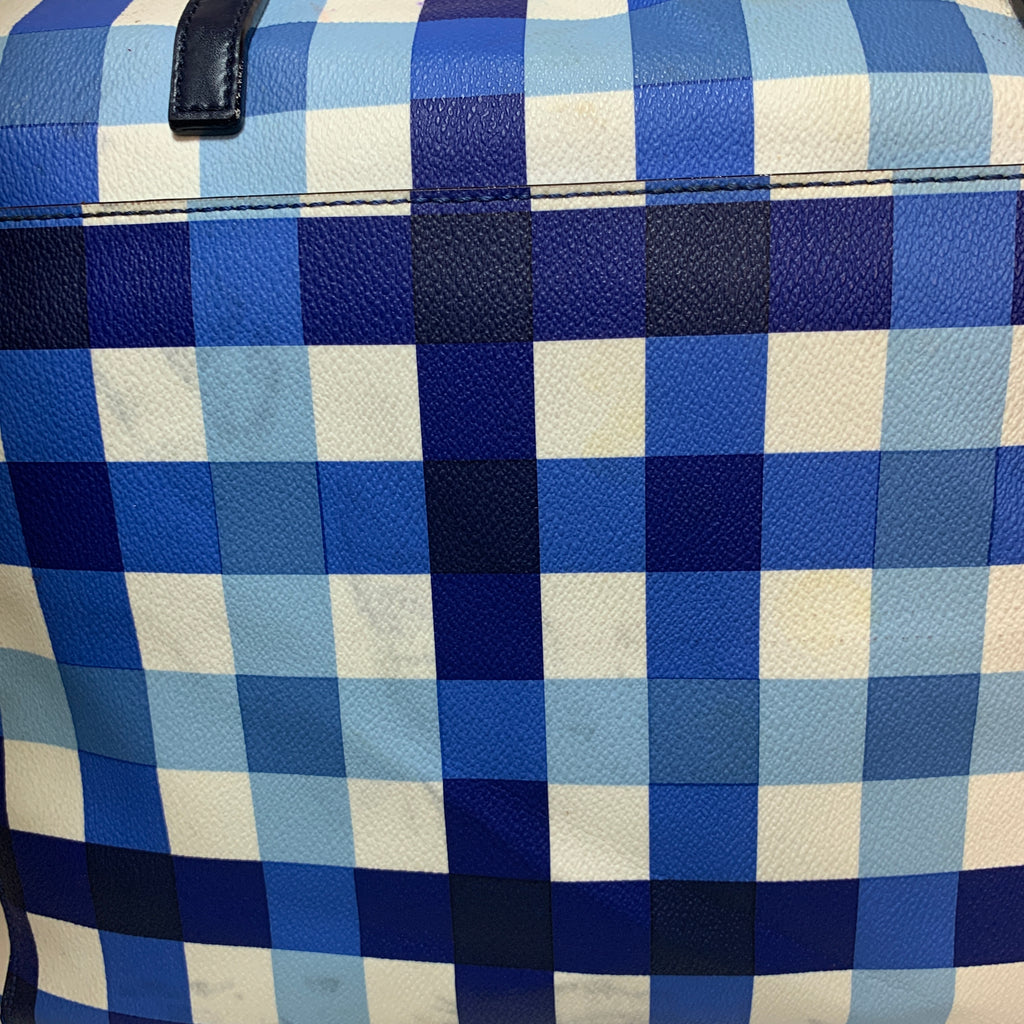 Kate Spade Blue Checked Tote Bag | Pre Loved |