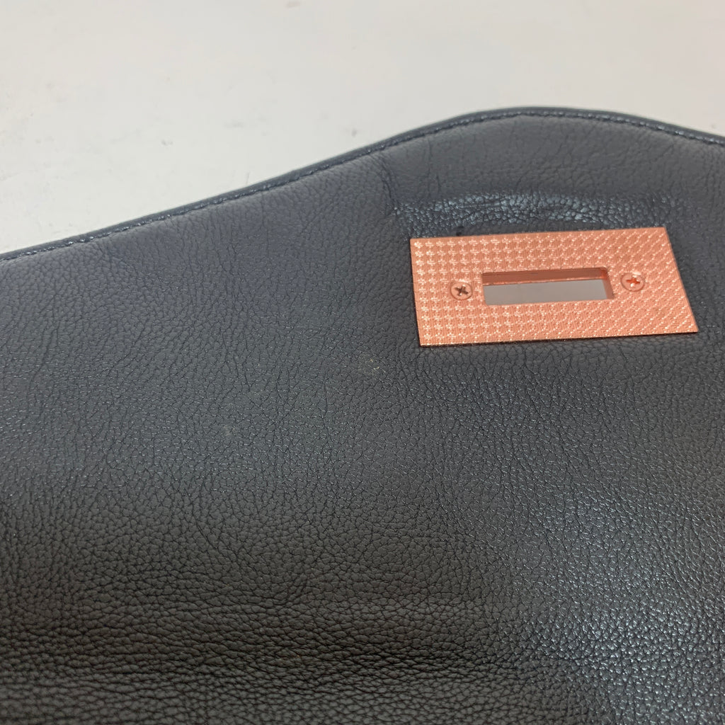 Aldo Black & Gold Lasercut Large Clutch | Pre Loved |
