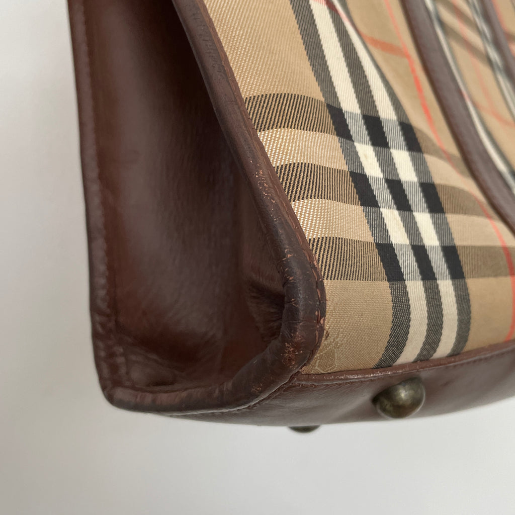 Burberry Vintage Signature Check Briefcase | Pre Loved |