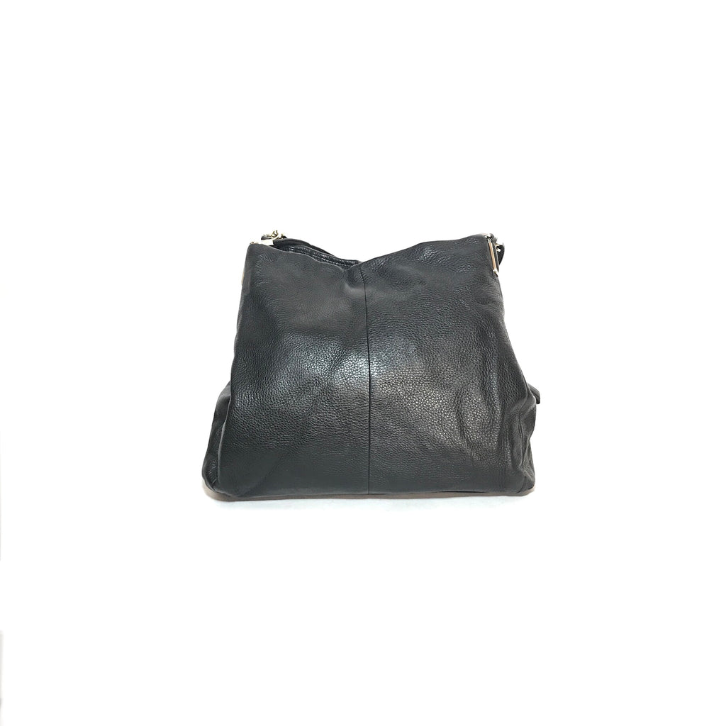 Coach Black Pebbled Leather Dual Handles Shoulder Bag | Pre Loved |