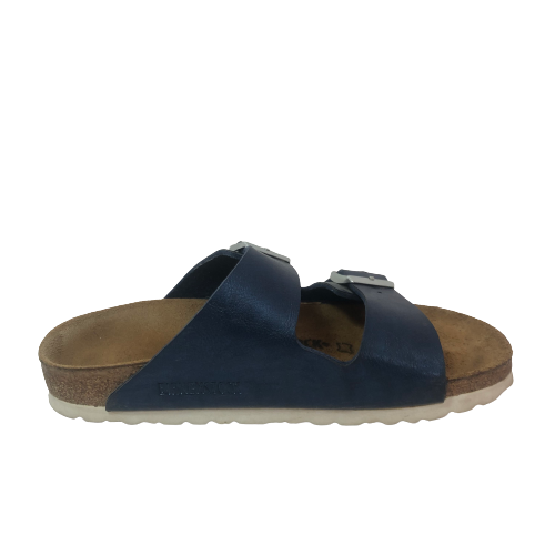 Birkenstock Arizona Blue Metallic Sandals | Pre Loved |