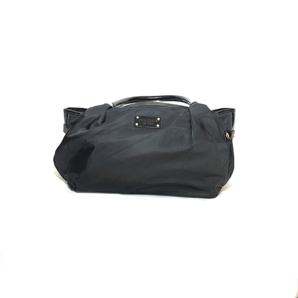 Kate Spade Black Nylon Patent Leather Stevie Tote | Pre Loved |