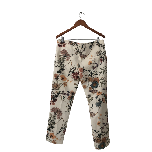 Mango White Floral Print Pants | Pre Loved |