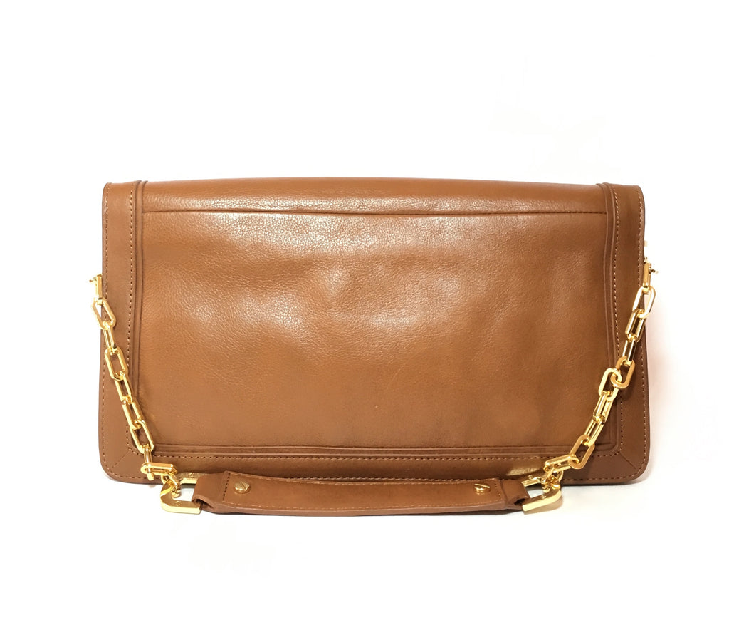 Tory Burch 'Suki Reva' Tan Leather Clutch | Pre Loved |